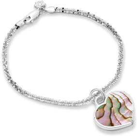 Silver bracelet with smart charm