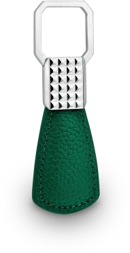Green leather contactless key fob