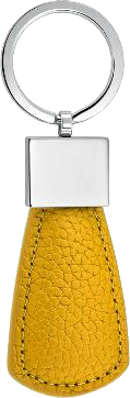 Yellow leather contactless key fob